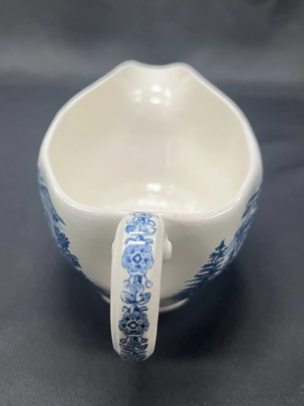 Vintage Ironstone Liberty Blue Pattern Gravy Boat by Staffordshire in England